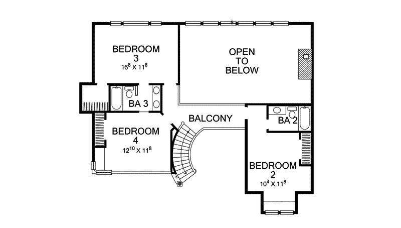 European House Plan Second Floor - Blenheim Luxury Home 111S-0004 - Search House Plans and More