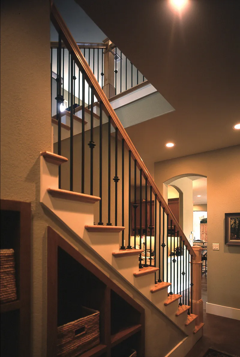 Santa Fe House Plan Stairs Photo - Danton Luxury Home 111S-0005 - Search House Plans and More