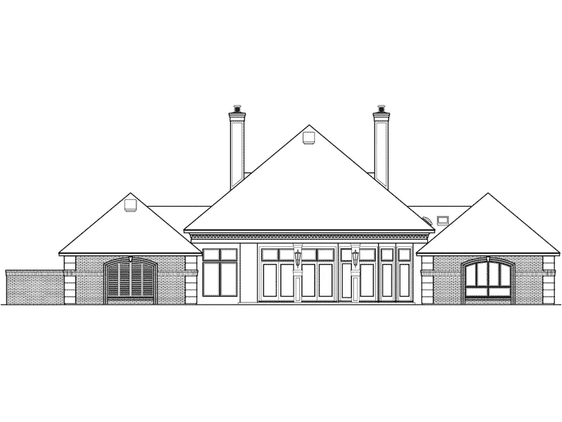 European House Plan Rear Elevation - Arnolds Cove Luxury Home 115D-0001 - Search House Plans and More