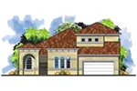 Florida House Plan Front of Home - Ramirez Mediterranean Home 116D-0047 - Shop House Plans and More