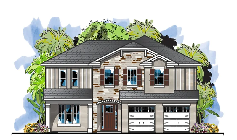 Florida House Plan Front of Home - Ricci Neoclassical Home 116D-0049 - Shop House Plans and More
