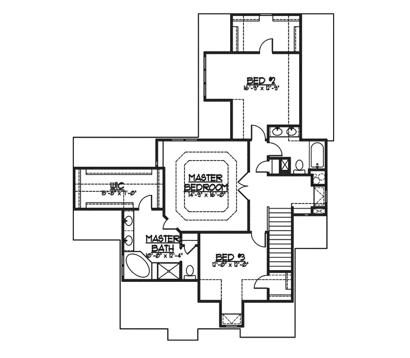 European House Plan Second Floor - Leavenworth Cove English Home 119D-0014 - Shop House Plans and More
