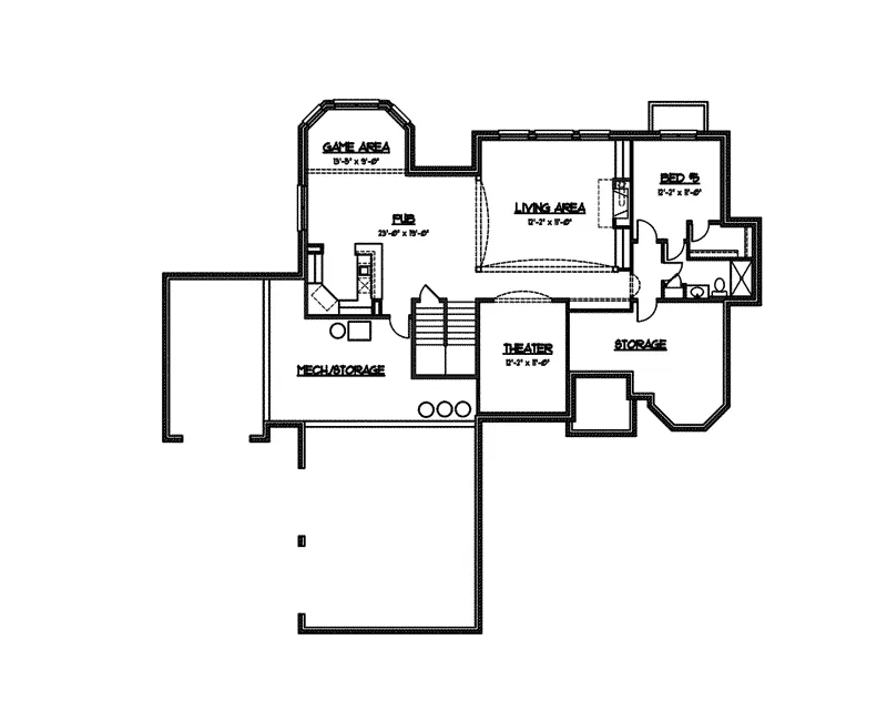 Luxury House Plan Lower Level Floor - Sharon Hill Luxury Home 119S-0007 - Shop House Plans and More