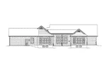 Ranch House Plan Rear Elevation - Lillian Ranch Home 121D-0018 - Shop House Plans and More