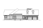 Craftsman House Plan Left Elevation - Gabriella Luxury Ranch Home 121D-0019 - Search House Plans and More