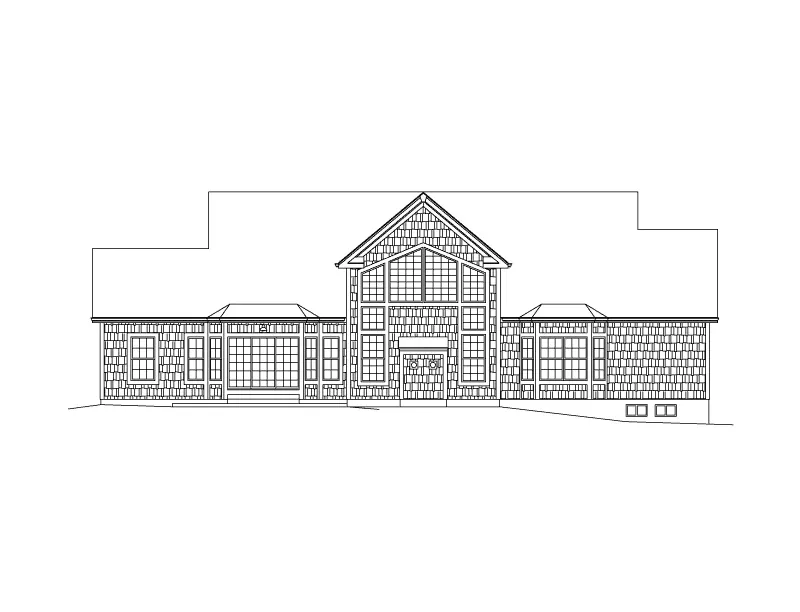 Farmhouse Plan Rear Elevation - Rachel Country Home 121D-0026 - Shop House Plans and More