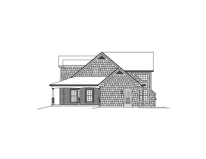 Farmhouse Plan Right Elevation - Rachel Country Home 121D-0026 - Shop House Plans and More