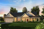 Country House Plan Front of Home - Avery Craftsman Ranch Home 121D-0030 - Search House Plans and More