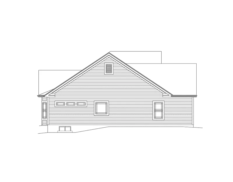 Country House Plan Left Elevation - Avery Craftsman Ranch Home 121D-0030 - Search House Plans and More