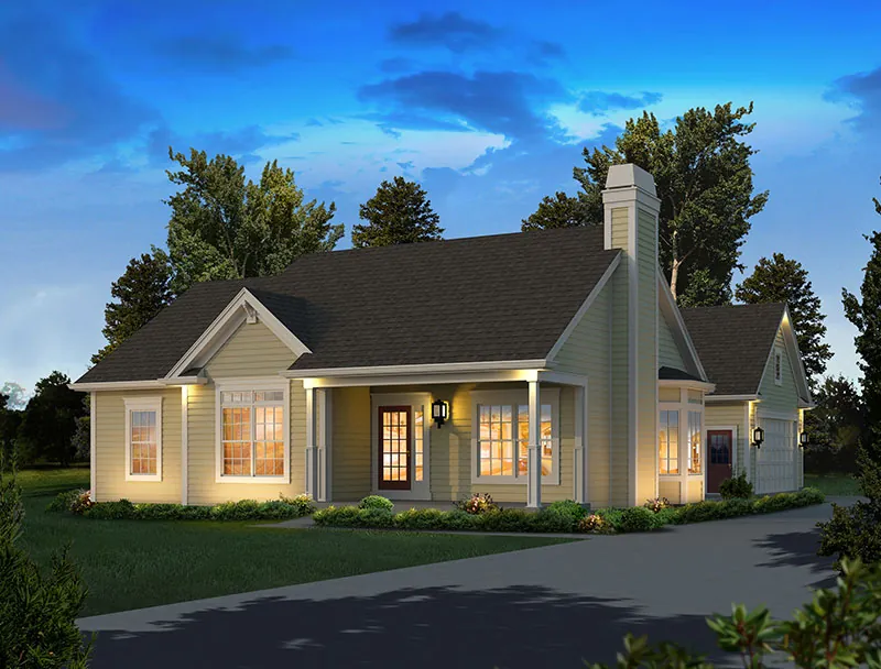 Ranch House Plan Front of Home - Brianna Country Ranch Home 121D-0031 - Search House Plans and More