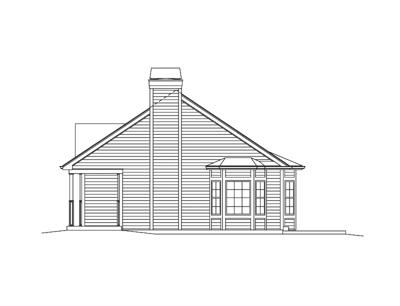 Ranch House Plan Right Elevation - Brianna Country Ranch Home 121D-0031 - Search House Plans and More