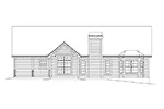 Country House Plan Rear Elevation - Claire Country Ranch Home 121D-0036 - Search House Plans and More