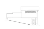 Waterfront House Plan Left Elevation - Eureka Berm Home 122D-0001 - Search House Plans and More