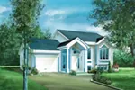 Modern House Plan Front of Home - Posley Split-Level Home 126D-0118 - Shop House Plans and More