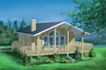 Ranch House Plan Front of Home - Sinclair Shores Vacation Cottage 126D-0162 - Shop House Plans and More
