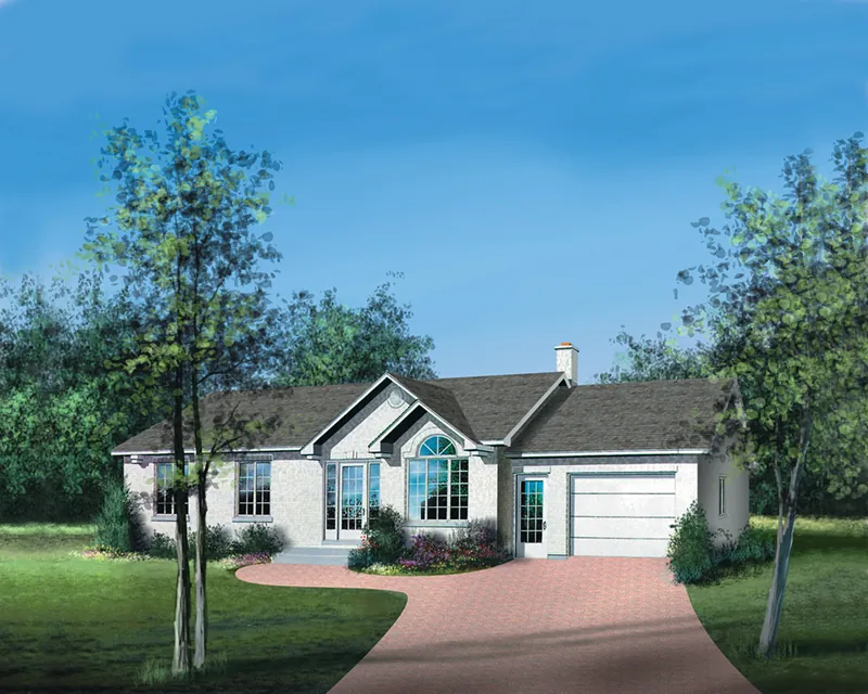 Ranch House Plan Front of Home - Lynch Ranch Home 126D-0315 - Shop House Plans and More