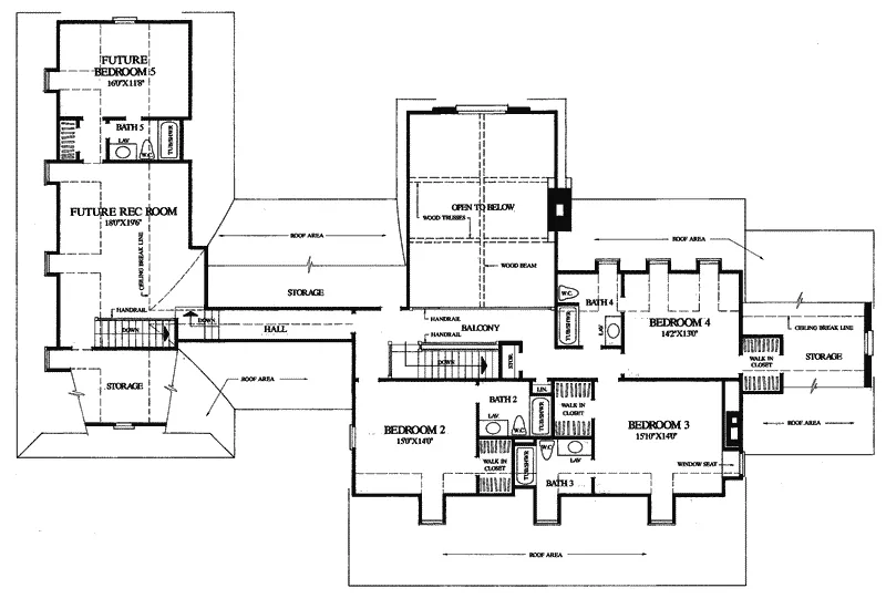 Traditional House Plan Second Floor - Garrison Colonial Home 128D-0004 - Search House Plans and More