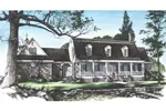 Traditional House Plan Front Image - Garrison Colonial Home 128D-0004 - Search House Plans and More