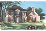 Traditional House Plan Front of House 128D-0016