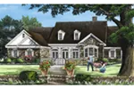 Traditional House Plan Front of House 128D-0018