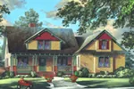 Arts & Crafts House Plan Front of House 128D-0026
