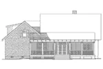 Rustic House Plan Rear Elevation - Bella Vista Falls Shingle Home 128D-0026 - Search House Plans and More