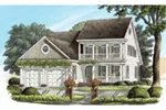 Colonial House Plan Front of Home - Easton Lane Colonial Home 128D-0063 - Search House Plans and More