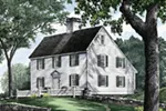 Colonial House Plan Front Image - Guilford Hill Colonial Home 128D-0075 - Search House Plans and More