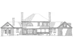 Traditional House Plan Rear Elevation - Richmond Bend Plantation Home 128D-0115 - Shop House Plans and More