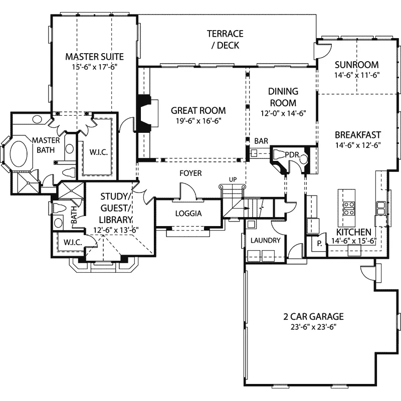 Craftsman House Plan First Floor - Spiegel European Home 129D-0021 - Shop House Plans and More