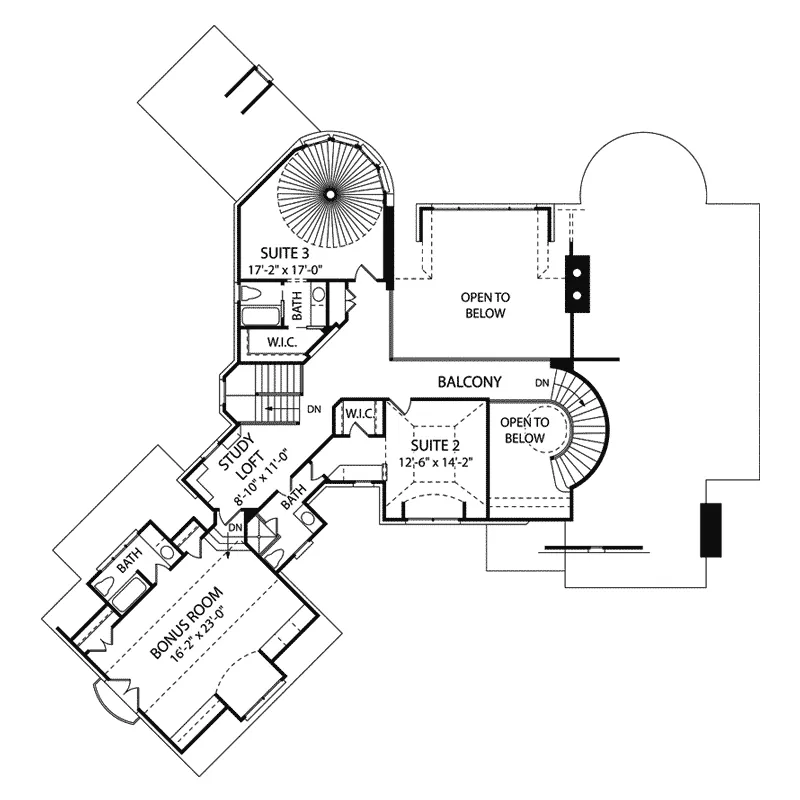 English Cottage House Plan Second Floor - Armstrong Hill Luxury Home 129S-0005 - Search House Plans and More