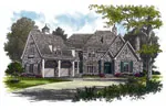 English Cottage House Plan Front Image - Armstrong Hill Luxury Home 129S-0005 - Search House Plans and More