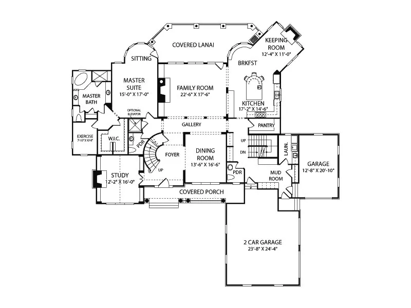 Arts & Crafts House Plan First Floor - Belle Plain Victorian Home 129S-0008 - Search House Plans and More