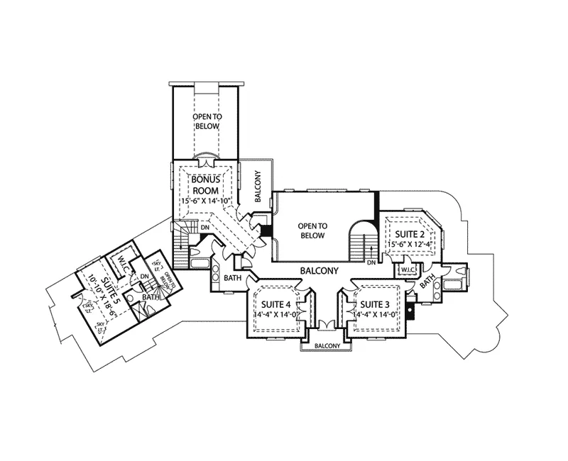 Luxury House Plan Second Floor - Howards Ridge Luxury Home 129S-0011 - Search House Plans and More