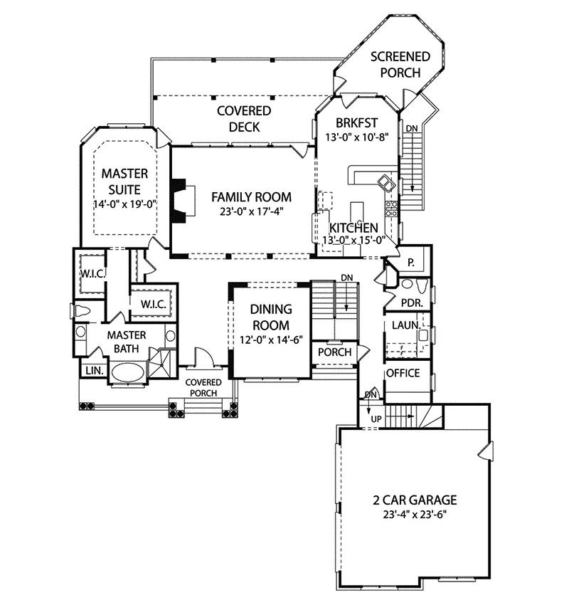 Cabin & Cottage House Plan First Floor - Adira Luxury Home 129S-0022 - Search House Plans and More