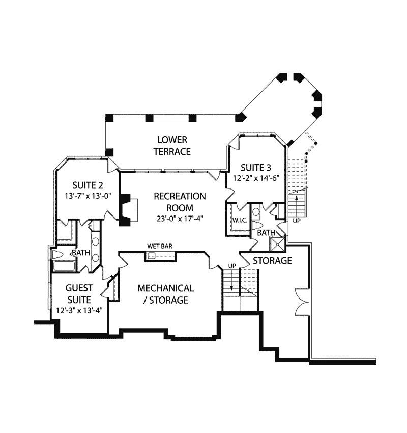 Cabin & Cottage House Plan Second Floor - Adira Luxury Home 129S-0022 - Search House Plans and More