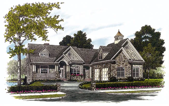 Cabin & Cottage House Plan Front Image - Adira Luxury Home 129S-0022 - Search House Plans and More