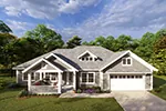 Craftsman House Plan Front of House 130D-0324
