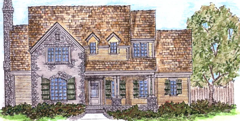European House Plan Front of Home - Parsons Cove Traditional Home 137D-0004 - Shop House Plans and More