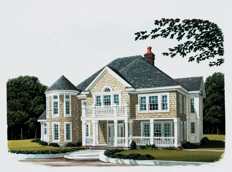 Neoclassical House Plan Front of Home - Savion Place Luxury Home 137D-0010 - Shop House Plans and More