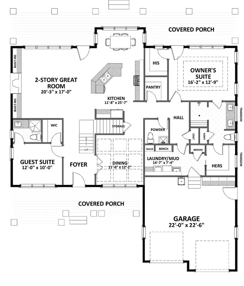 Shingle House Plan First Floor - Hills Borough Traditional Home 139D-0055 - Search House Plans and More
