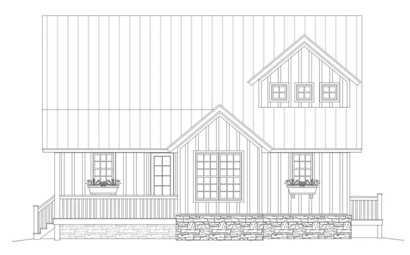 Lake House Plan Left Elevation - Aurora Springs Craftsman Home 141D-0022 - Search House Plans and More