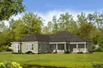 Ranch House Plan Rear Photo 01 - Thistle Mill Southern Home 141D-0040 - Shop House Plans and More