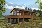Ranch House Plan Front of Home - 141D-0116 - Shop House Plans and More