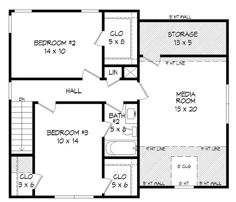 Beach & Coastal House Plan Second Floor - 141D-0209 - Shop House Plans and More