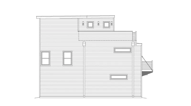 Beach & Coastal House Plan Left Elevation - 141D-0245 - Shop House Plans and More