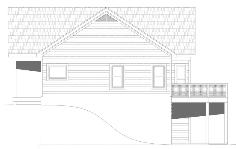 Southern House Plan Right Elevation - 141D-0392 - Shop House Plans and More