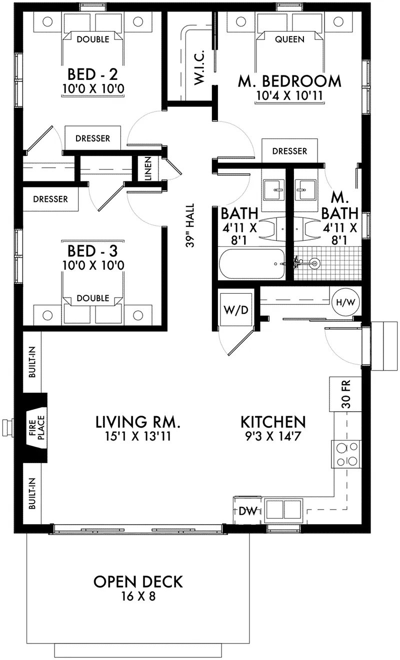 Country Home Plan First Floor 144D-0015