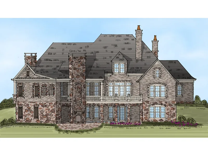 Luxury House Plan Rear Photo 01 - Ford Creek European Home 149D-0002 - Search House Plans and More