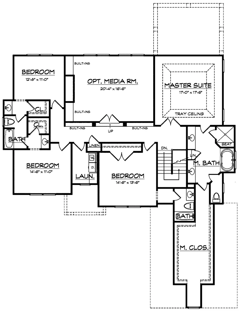 Country French House Plan Second Floor - Johns Creek Traditional Home 149D-0003 - Search House Plans and More